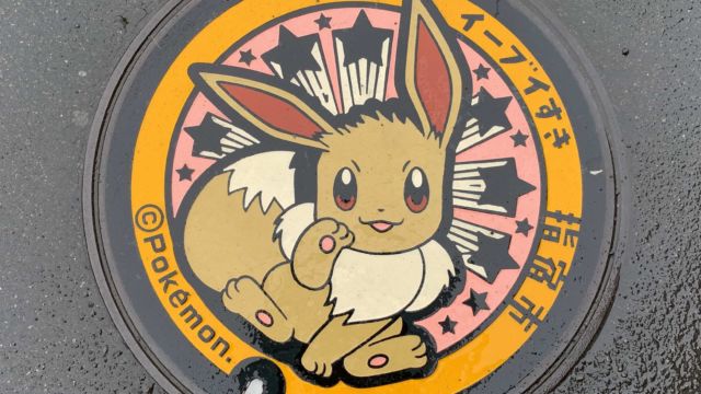 イーブイのマンホール ポケモン探しに指宿を旅してみた